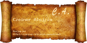 Czeiner Alojzia névjegykártya