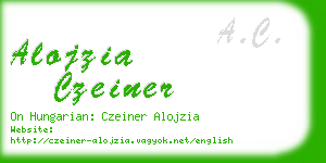 alojzia czeiner business card